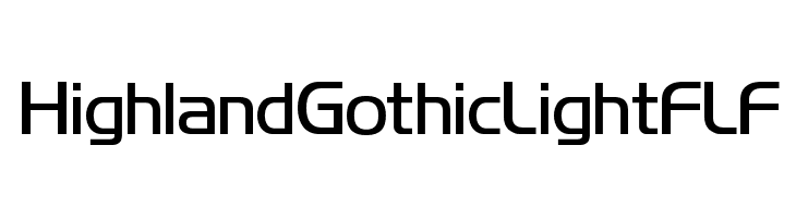 HighlandGothicLightFLF Font