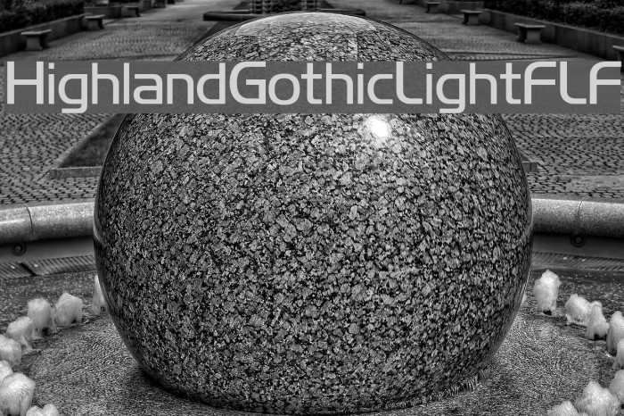 HighlandGothicLightFLF Font examples