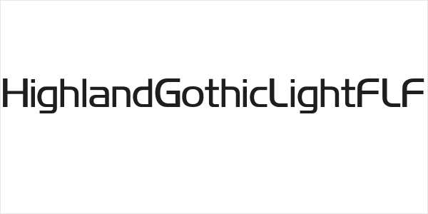 HighlandGothicLightFLF Logo