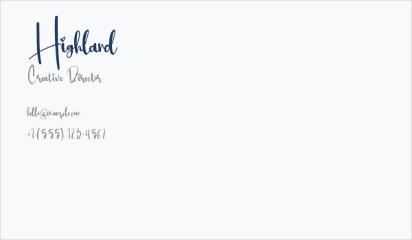Highland Business Card