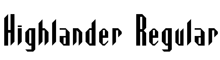 Highlander Regular Font