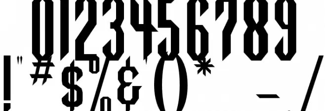 Highlander Regular Font OTHER CHARS