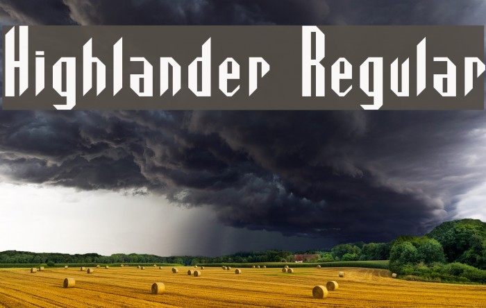 Highlander Regular Font examples