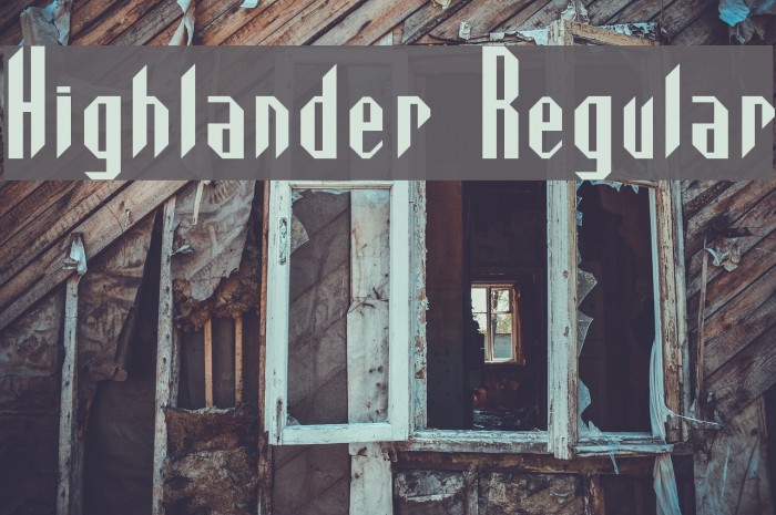 Highlander Regular Font examples
