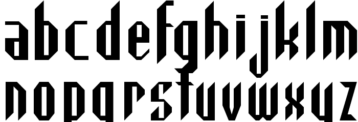 Highlander Regular Font LOWERCASE