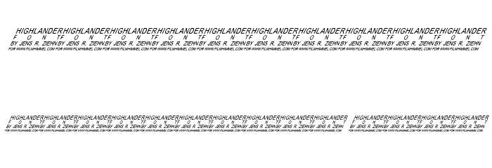 Highlander Font OTHER CHARS