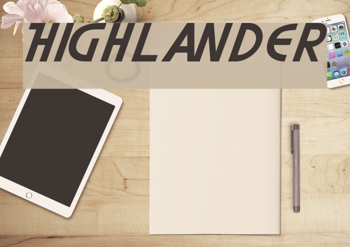 Highlander Font examples