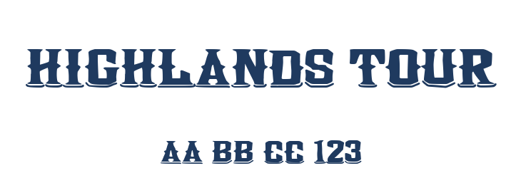 Highlands Tour Font Preview