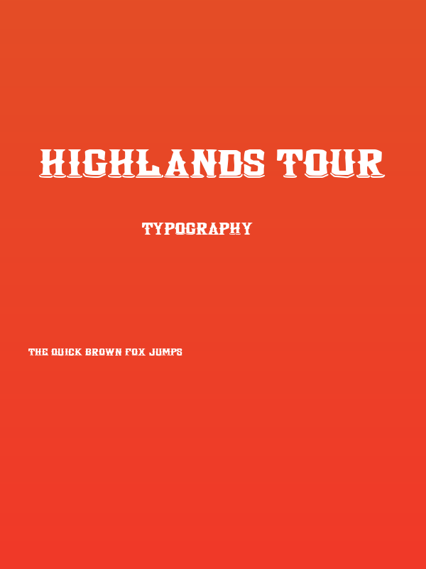 Highlands Tour Poster