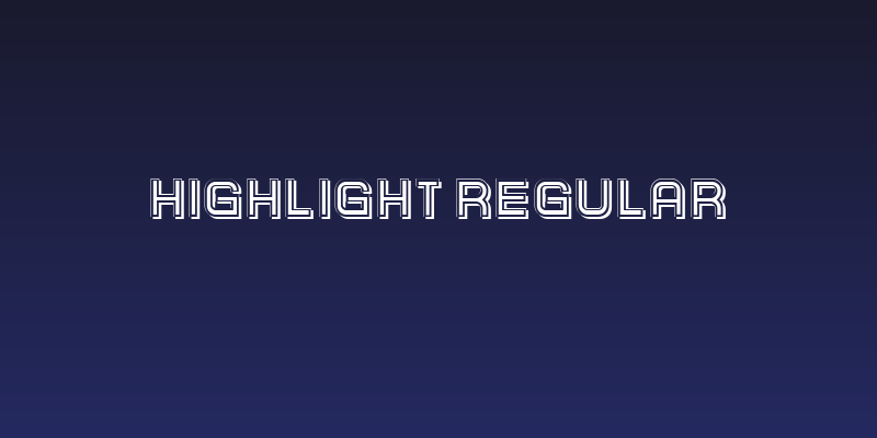 Highlight Regular Social Header