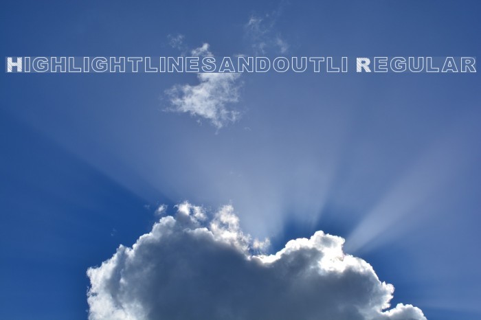 Highlight_linesandoutli Regular Font examples