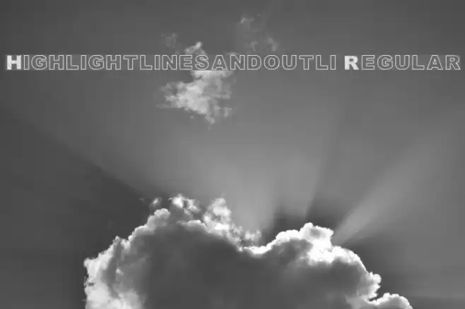 Highlight_linesandoutli Regular Font examples
