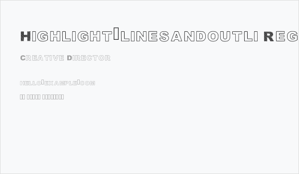 Highlight_linesandoutli Regular Business Card