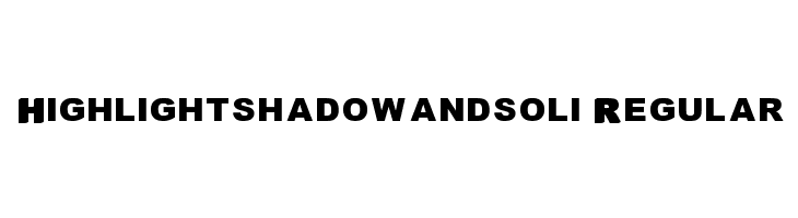 Highlight_shadowandsoli Regular Font