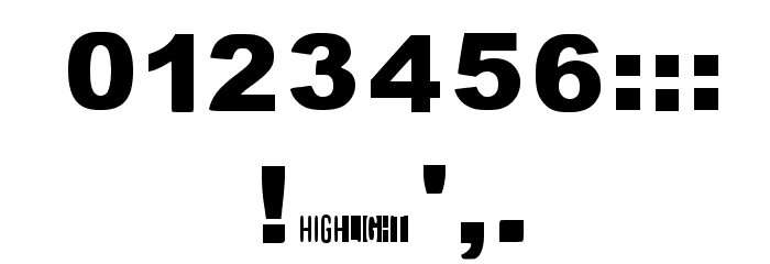 Highlight_shadowandsoli Regular Font OTHER CHARS