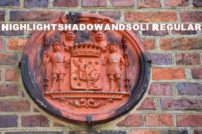 Highlight_shadowandsoli Regular Font examples