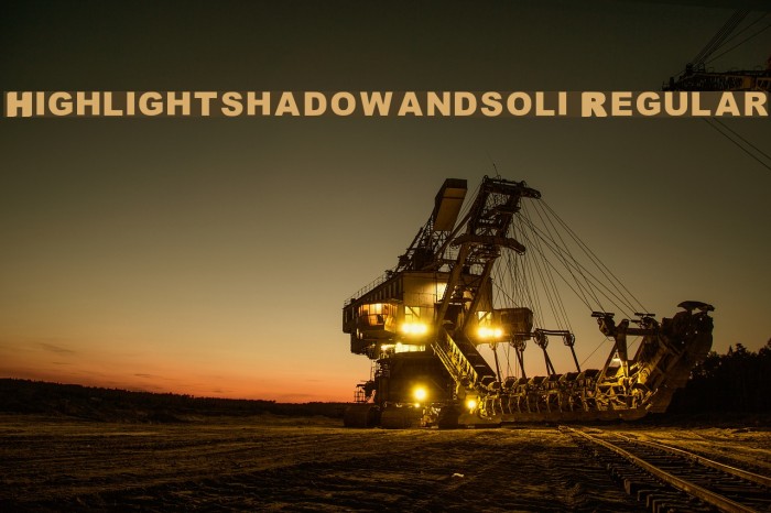 Highlight_shadowandsoli Regular Font examples