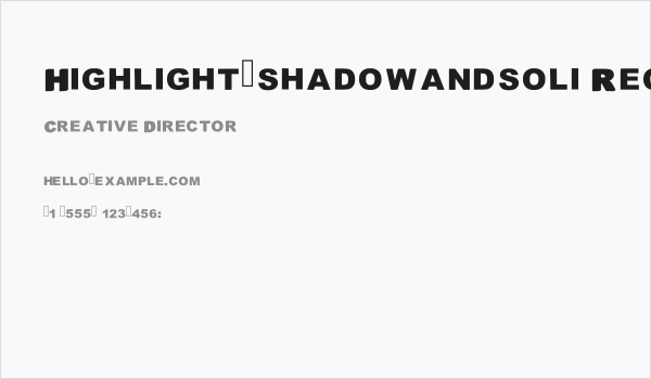 Highlight_shadowandsoli Regular Business Card