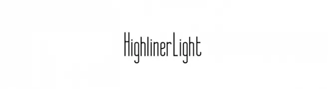 Highliner Light  Скачать бесплатные шрифты