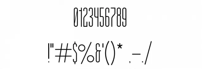 Highliner Light フォント その他の文字