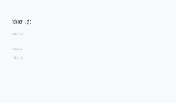 Highliner Light Business Card