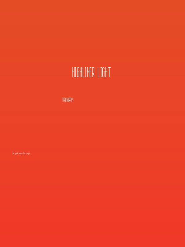 Highliner Light Poster