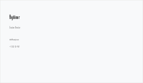 Highliner Business Card