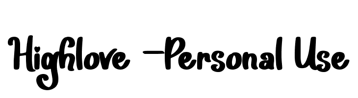 Highlove -Personal Use  baixar fontes gratis