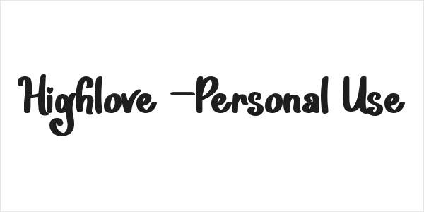 Highlove -Personal Use Logo