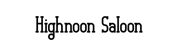 Highnoon Saloon Schriftart