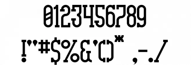 Highnoon Saloon Font OTHER CHARS