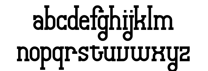 Highnoon Saloon Schriftart Kleinbuchstaben