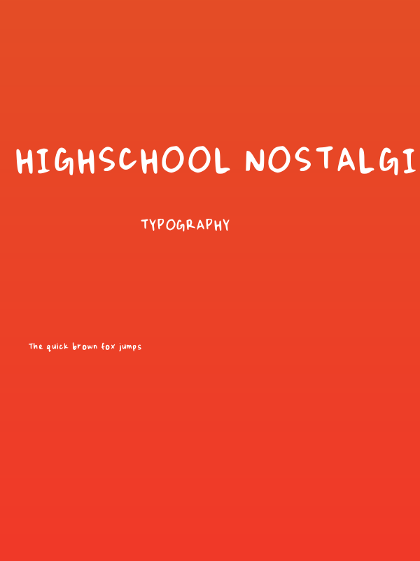 Highschool Nostalgia Regular Poster