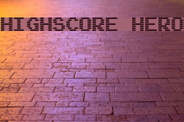Highscore Hero Fonte examples