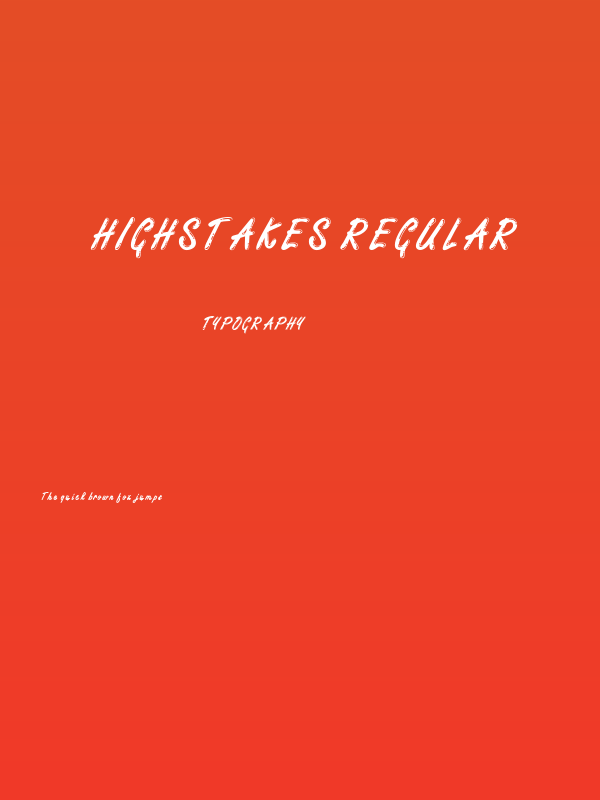 Highstakes Regular Poster
