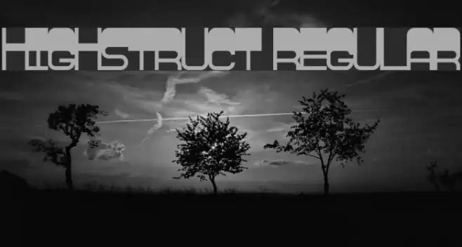 Highstruct Regular Font examples