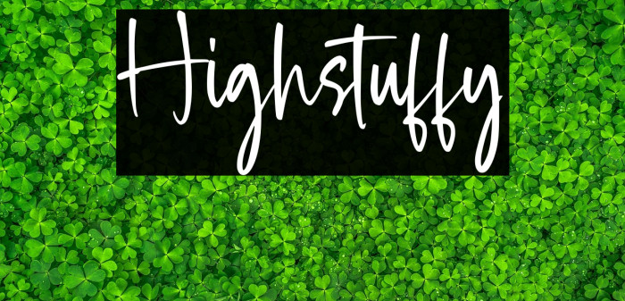 Highstuffy Caratteri examples