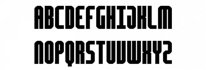 Highway Block Sans Regular Шрифта ВЕРХНИЙ