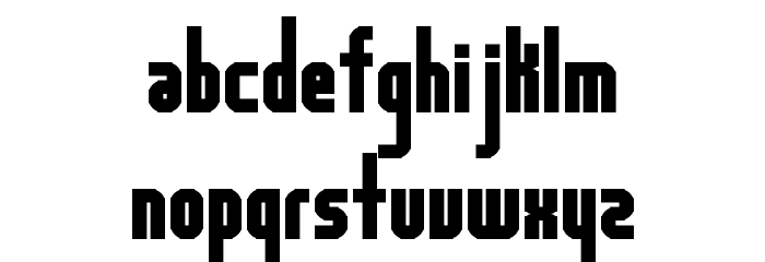 Highway Block Sans Regular Font LOWERCASE