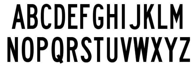 Highway Gothic Condensed Fonte MAIÚSCULAS