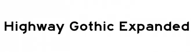 Highway Gothic Expanded  नि: शुल्क फ़ॉन्ट्स डाउनलोड
