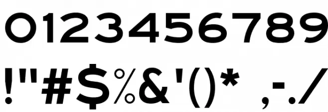 Highway Gothic Expanded Font OTHER CHARS