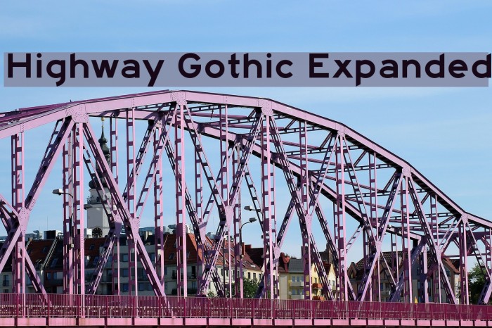 Highway Gothic Expanded Font examples