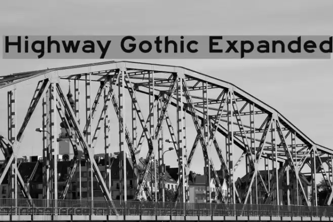 Highway Gothic Expanded Font examples