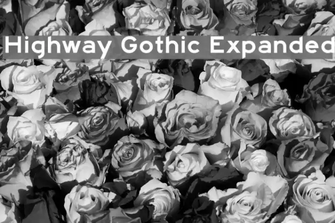 Highway Gothic Expanded Font examples