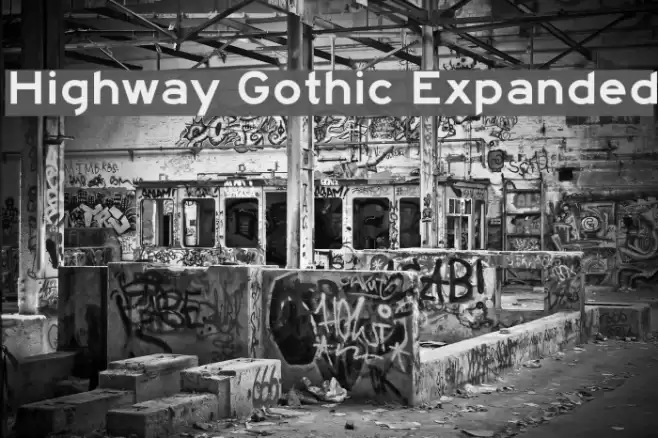 Highway Gothic Expanded Font examples