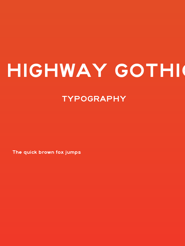 Highway Gothic Expanded Poster