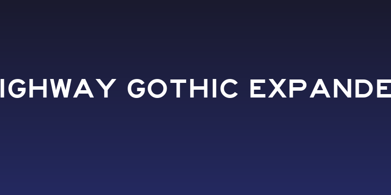 Highway Gothic Expanded Social Header