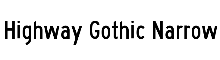 Highway Gothic Narrow Font