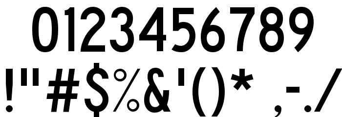 Highway Gothic Narrow Font OTHER CHARS